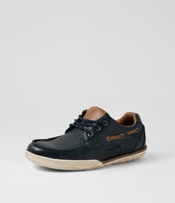 RASHID CF NAVY PULL UP LEATHER