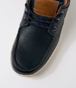 RASHID CF NAVY PULL UP LEATHER
