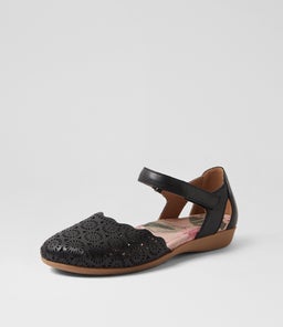 CHARLEE CF BLACK LEATHER
