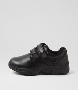 HYBRID JNR E ADJ DB CF BLACK LEATHER