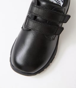 HYBRID JNR E ADJ DB CF BLACK LEATHER