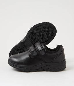 HYBRID JNR E ADJ DB CF BLACK LEATHER