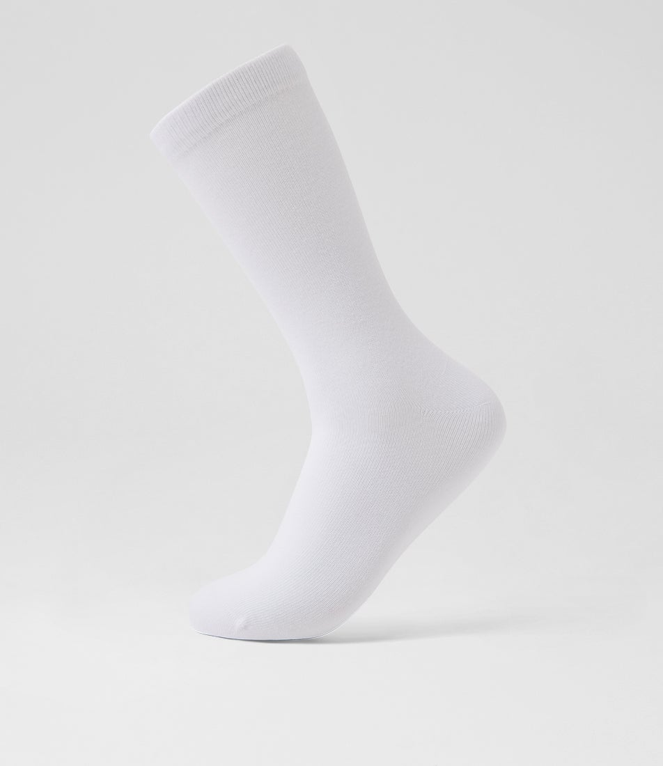 3pk Crew White Cotton Socks