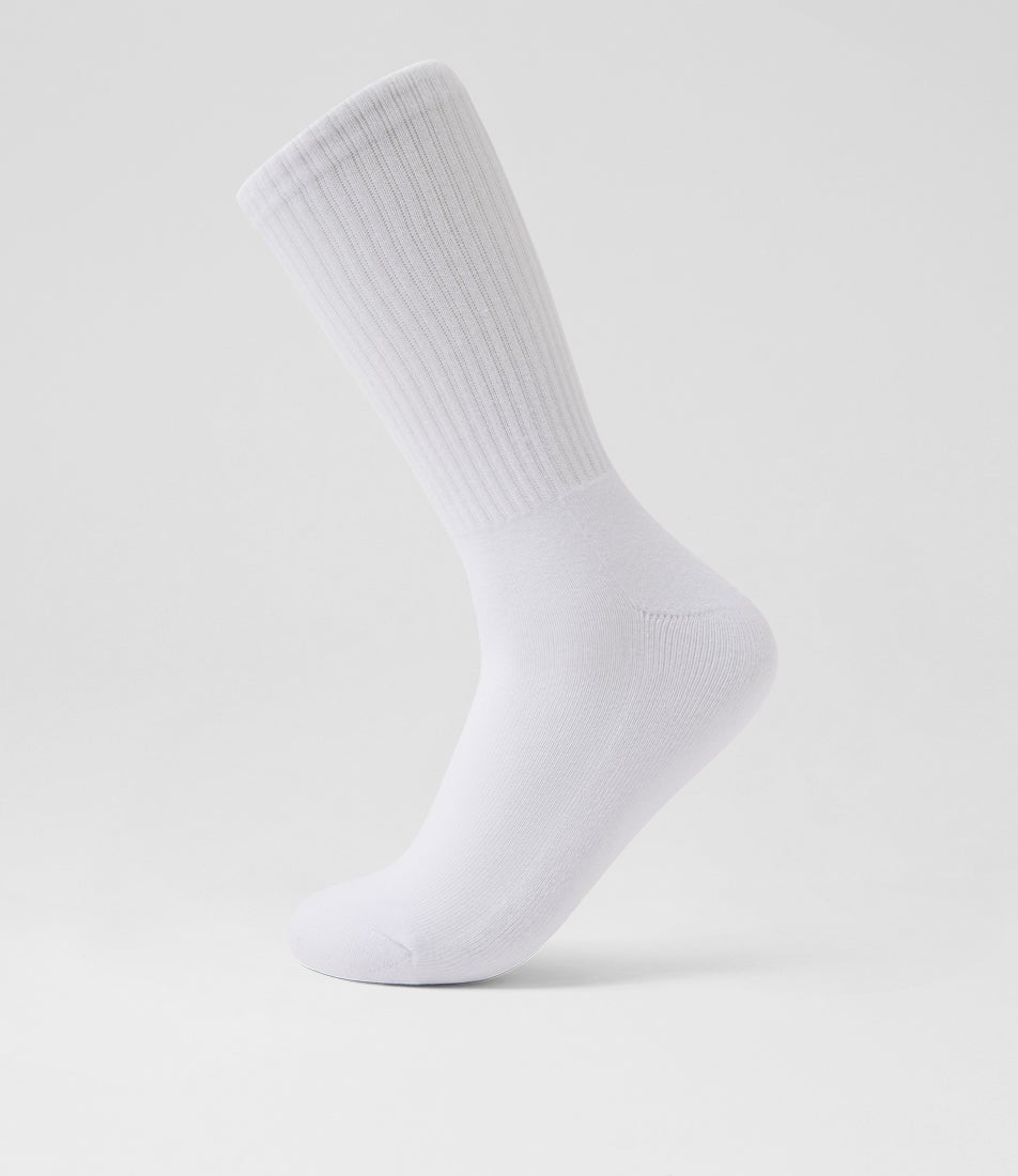 3pk Sport Crew White Cotton Socks