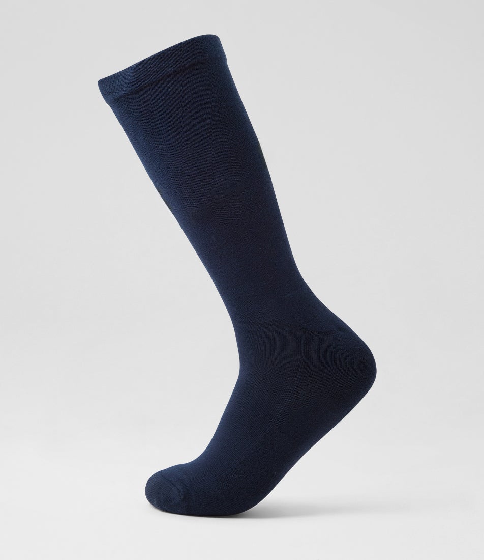 3pk Non Tight Cushion Navy Cotton Socks