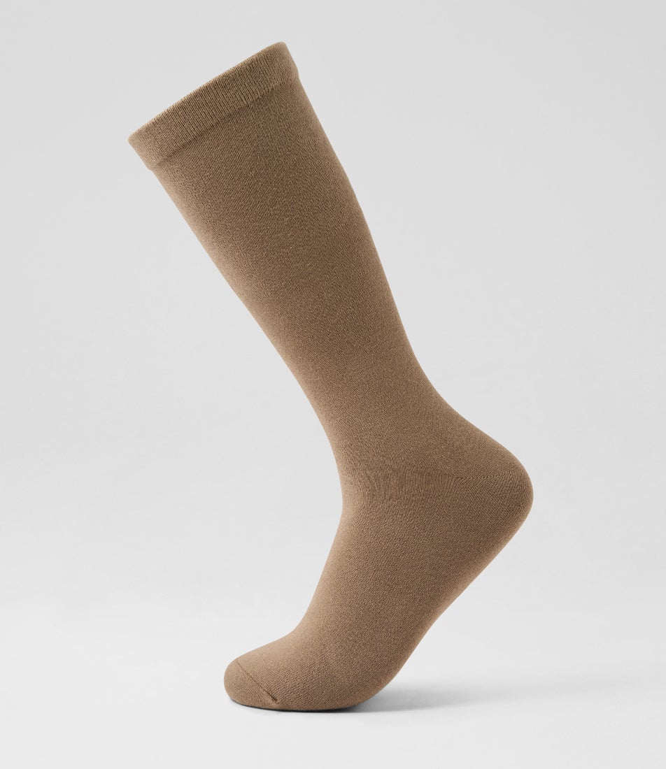3pk Non Tight Plain Stone Cotton Socks