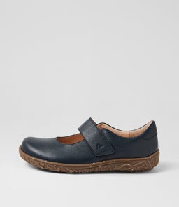 Viera Navy Leather Mary Janes Viera Navy Leather Mary Janes