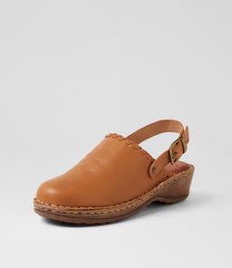 NOLANA CF DK TAN LEATHER