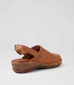 NOLANA CF DK TAN LEATHER