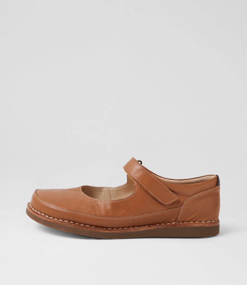 Odessa Dark Tan Leather Mary Janes Odessa Dark Tan Leather Mary Janes