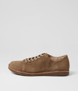 Odelle Taupe Leather Lace Up Flats Odelle Taupe Leather Lace Up Flats
