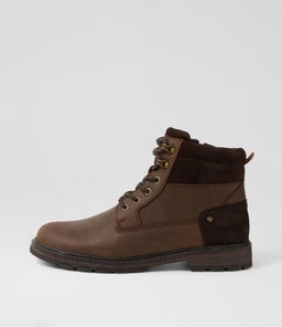 CROWN CF DK BROWN LEATHER