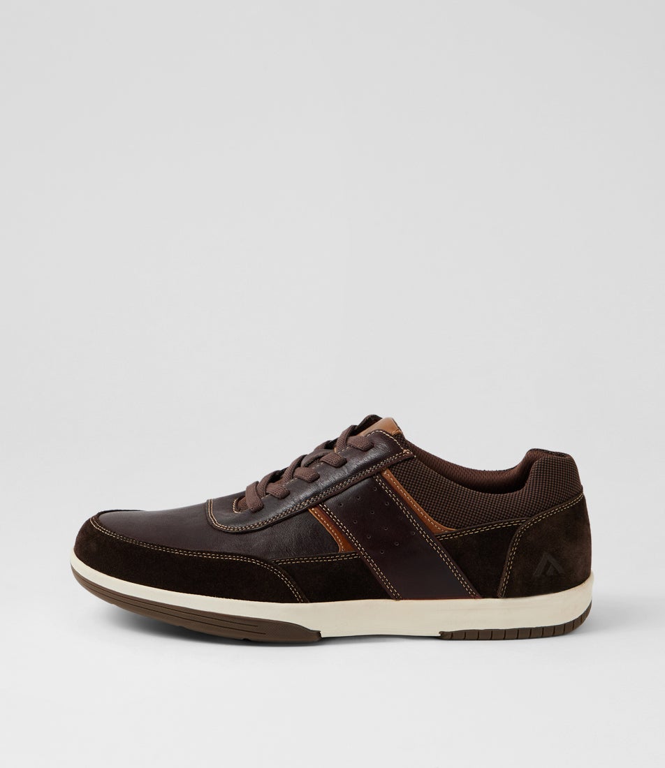 Vitale Dark Brown Leather Sneakers