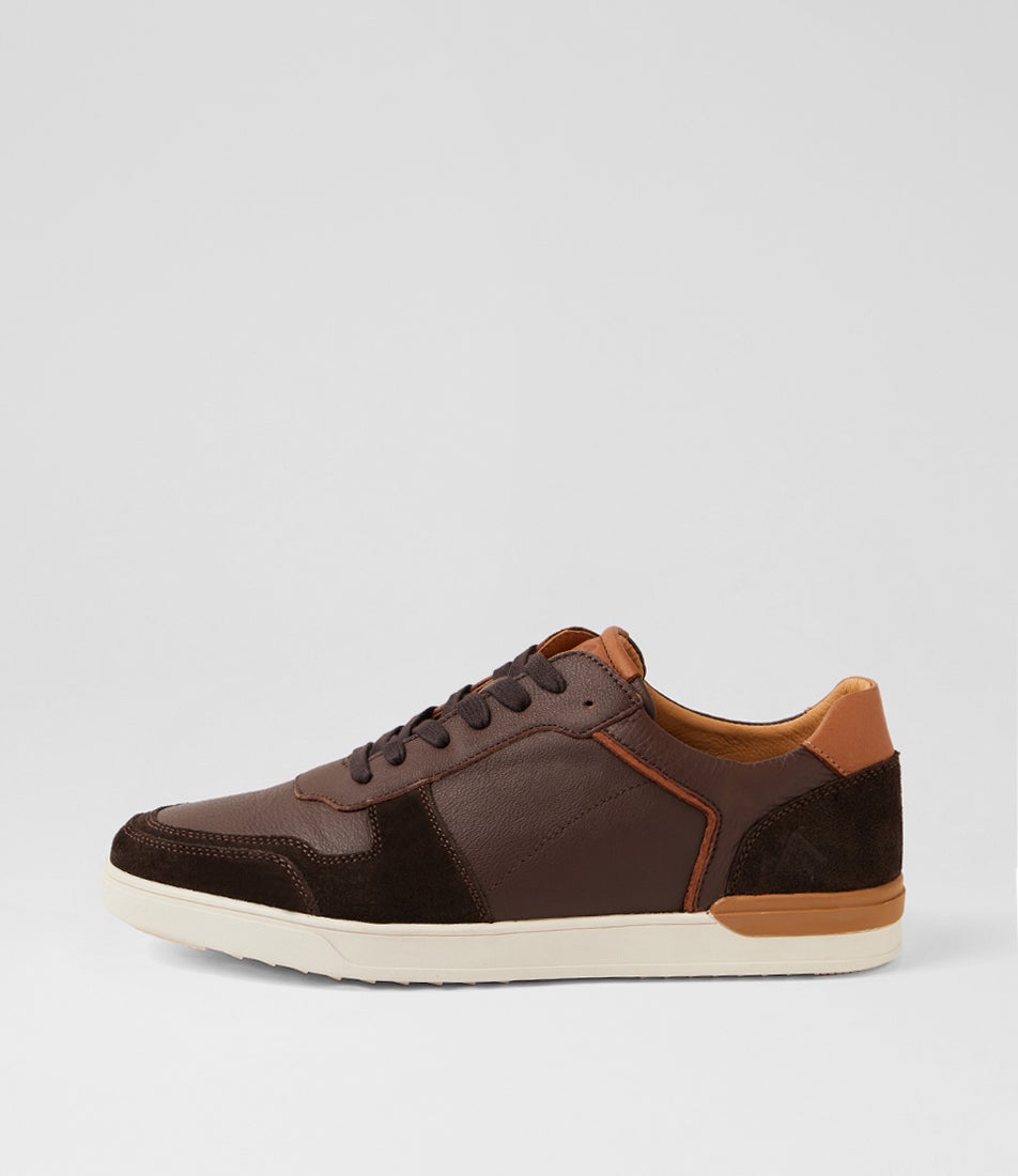 Ascot Brown Leather Sneakers