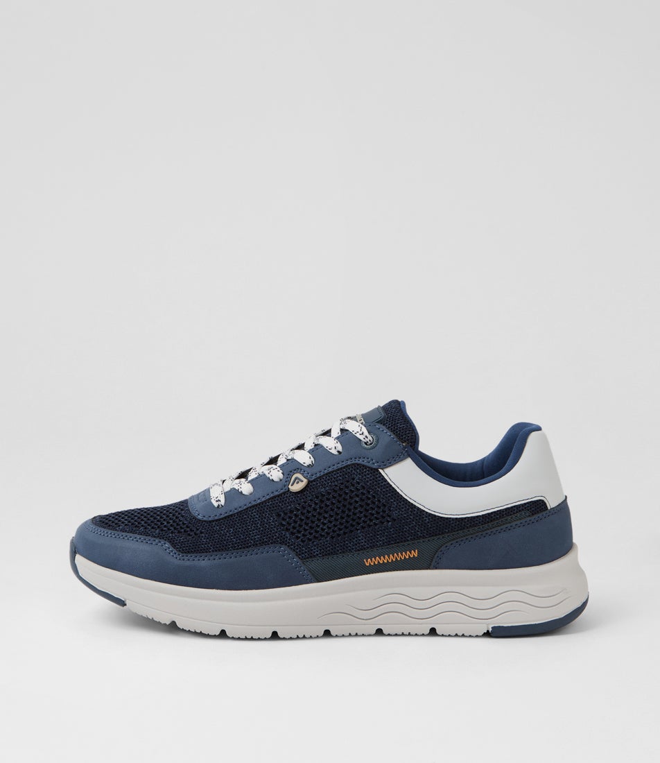 Wammo Navy Knit Sneakers