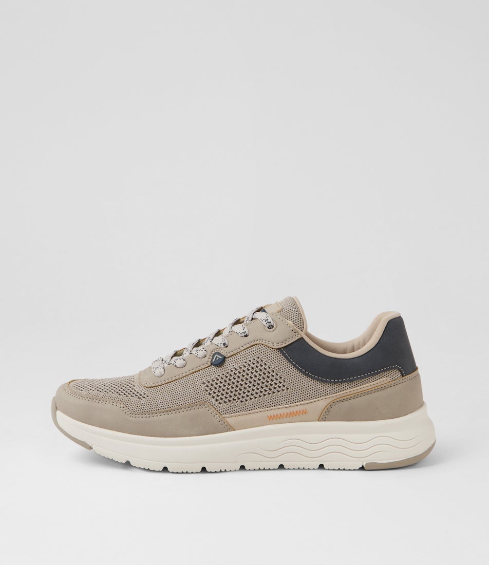 Wammo Taupe Knit Sneakers