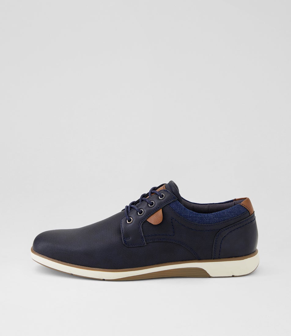 Delve Navy Lace Up Flats Delve Navy Lace Up Flats
