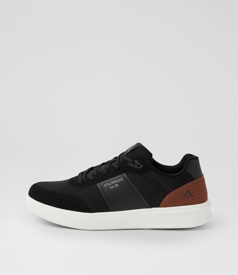 Mono Black Mesh Lace Up Sneakers