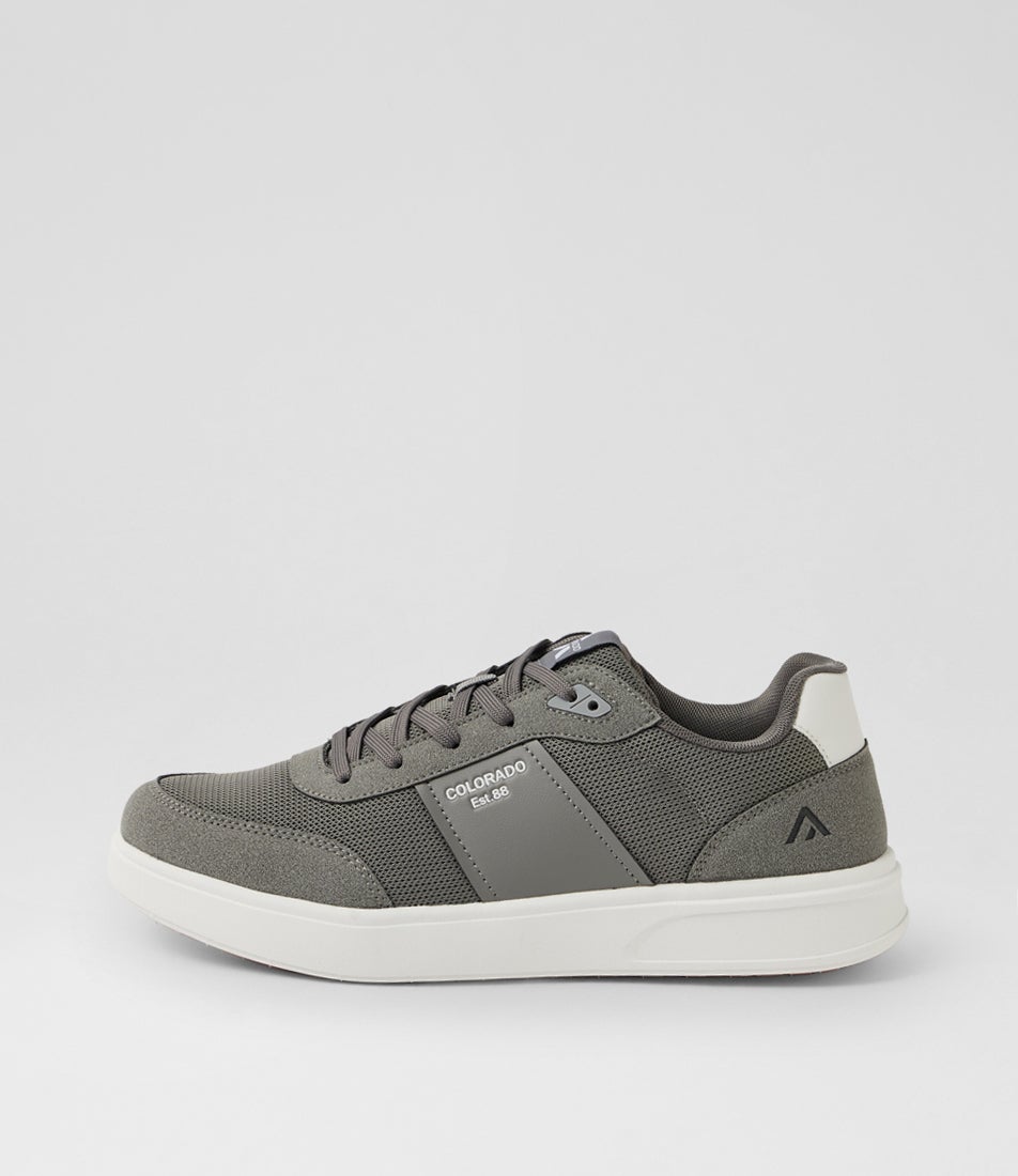 Mono Grey Mesh Lace Up Sneakers