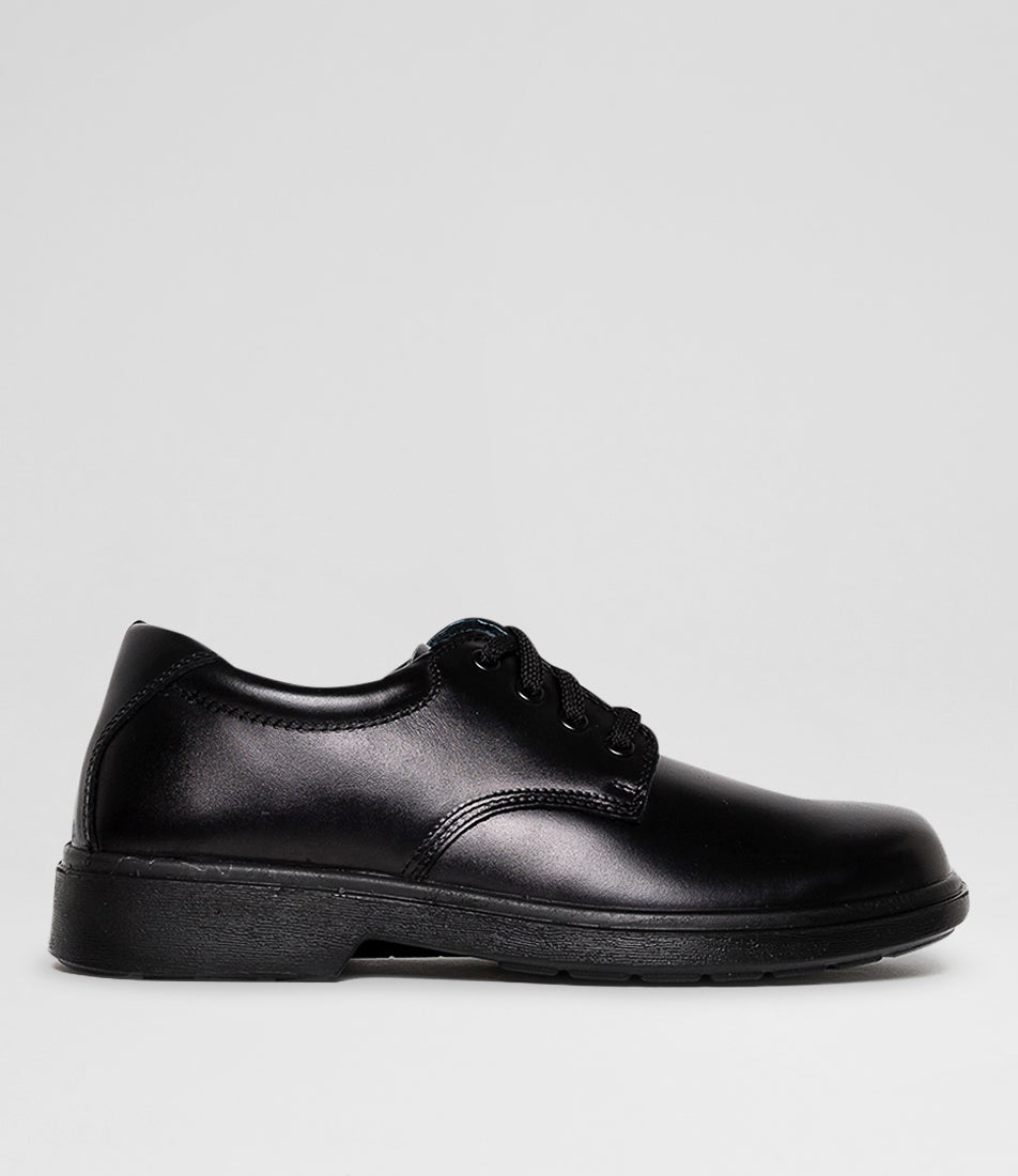 Daytona Senior E Black Leather Lace Up Shoes