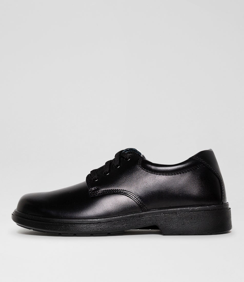 Daytona Senior F Black Leather Lace Up Shoes