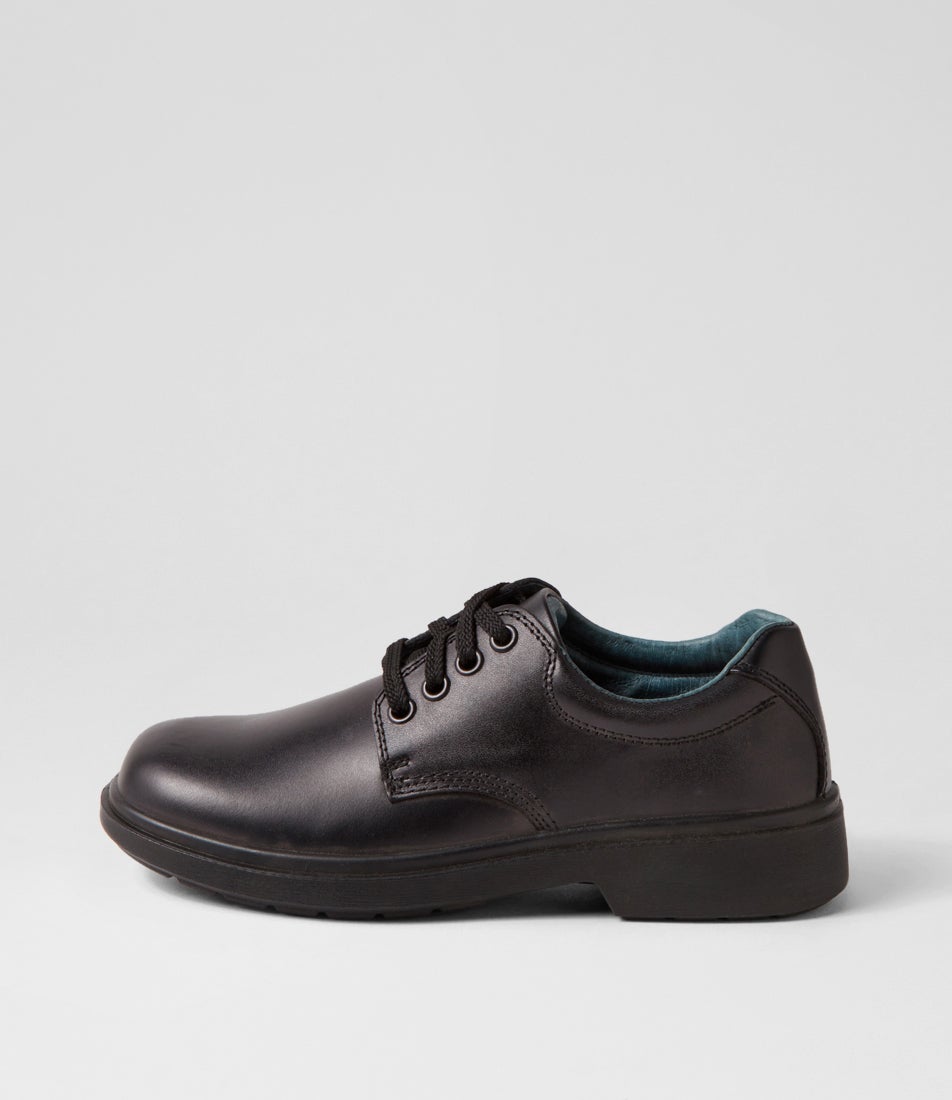 Daytona Jnr G Black Lace Up Flats