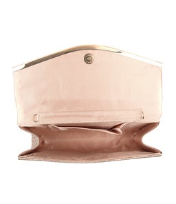 GISELLE CLUTCH ROSE GOLD SHIMMER SMOOTH