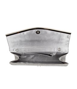 GISELLE CLUTCH SILVER SHIMMER SMOOTH