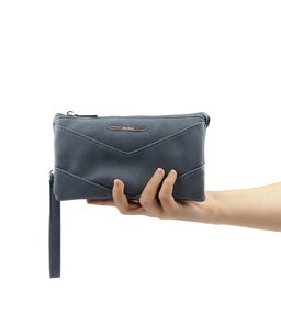 MALENA WALLET BLUE SMOOTH