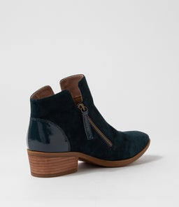 ZALEN DF TEAL SUEDE PATENT
