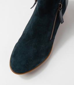 ZALEN DF TEAL SUEDE PATENT