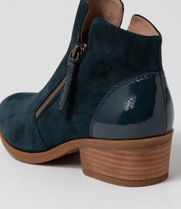ZALEN DF TEAL SUEDE PATENT