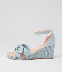 Jennalea Light Denim Leather Rope Sandals Jennalea Light Denim Leather Rope Sandals