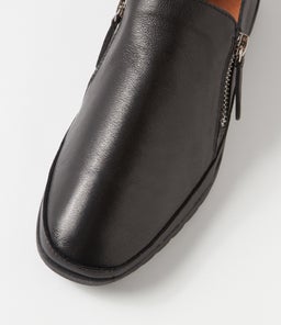 ASHLI DF BLACK BLACK SOLE LEATHER