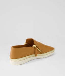 ASHLI DF DK TAN GOLD LEATHER