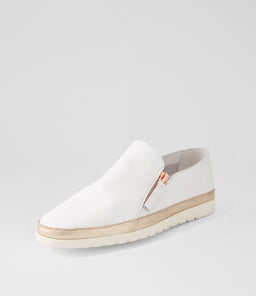ASHLI DF WHITE ROSE GOLD LEATHER