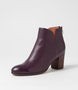 DEITHA DF DK PURPLE DK BROWN HEEL LEATHER