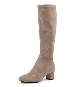 IROSSI DF TAUPE STRETCH MICROSUEDE