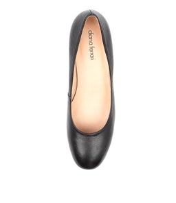 LESPIE DF BLACK NATURAL HEEL LEATHER