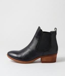 ZENNA DF BLACK NATURAL HEEL LEATHER