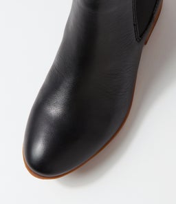 ZENNA DF BLACK NATURAL HEEL LEATHER