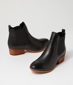 ZENNA DF BLACK NATURAL HEEL LEATHER
