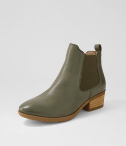 ZENNA DF OLIVE LEATHER