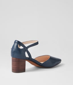 LOCTAVIA DF DEEP BLUE CHOC HEEL LEATHER