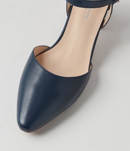 LOCTAVIA DF DEEP BLUE CHOC HEEL LEATHER