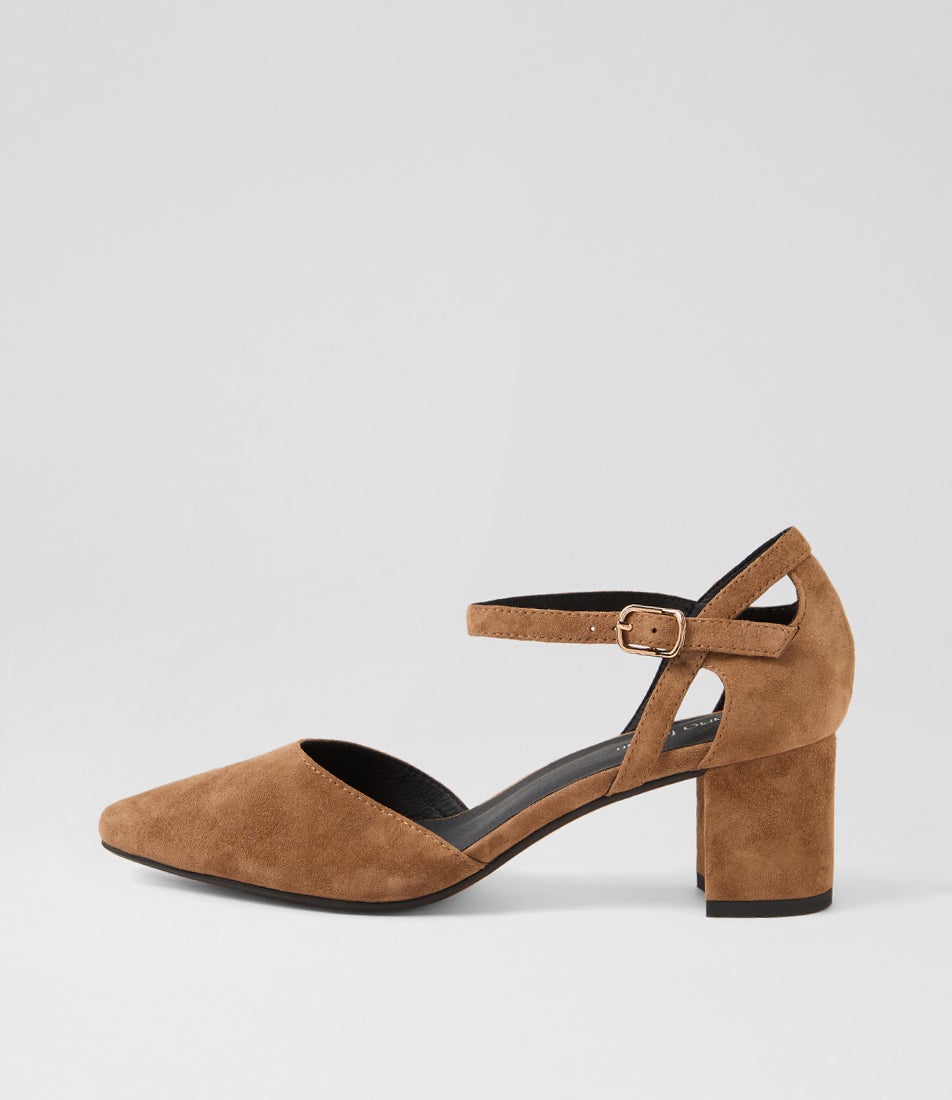 Loctavia Coffee Suede Heels Loctavia Coffee Suede Heels