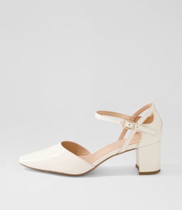 Loctavia Cream Patent Leather Heels Loctavia Cream Patent Leather Heels