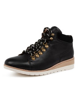 BELLOW DF BLACK WHITE SOLE LEATHER SUEDE