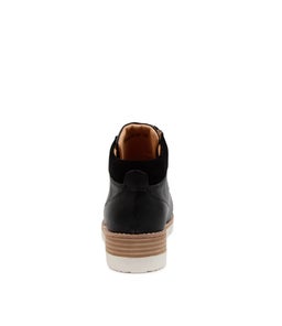 BELLOW DF BLACK WHITE SOLE LEATHER SUEDE