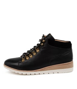 BELLOW DF BLACK WHITE SOLE LEATHER SUEDE